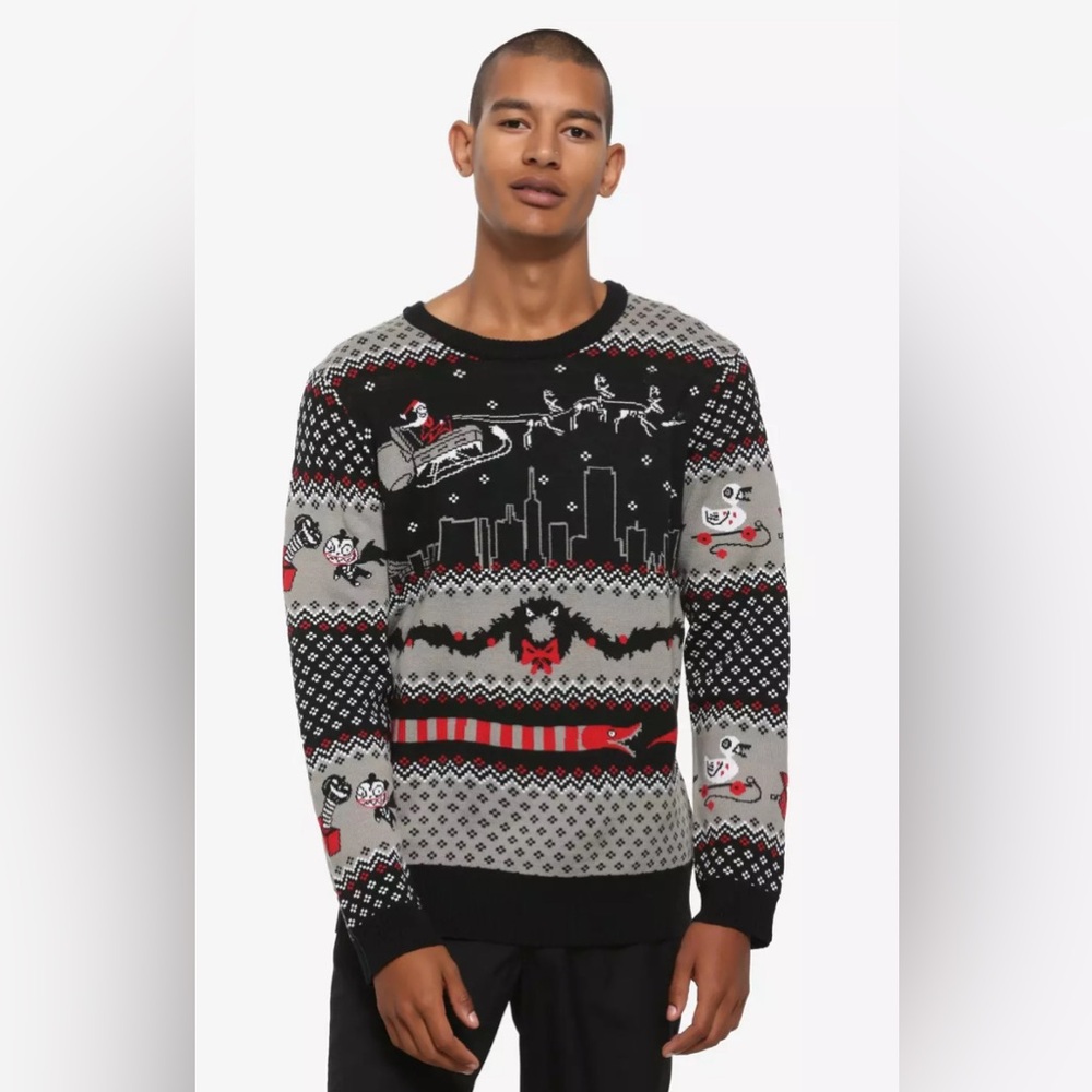 Disney The Nightmare Before Christmas Sleigh Light-Up Ugly Holiday Sweater
